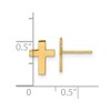 Black Bow Jewelry 9mm Polished Cross Post Earrings in 14k Yellow Gold - 4 of 4