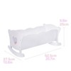 Angel Sar Wooden Doll Cradle with Rocking Base, Pink Bedding Set for 20 Inch Dolls, Baby Doll Crib with Soft Pillows for Imaginative Play - 3 of 4