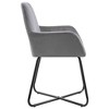 vidaXL Dining Chairs 2 pcs Gray Velvet - 4 of 4