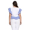 L I V D Women's Ruffled Babydoll Peplum Top - 3 of 3