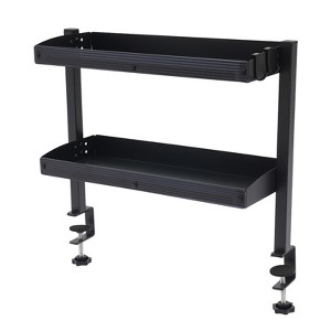 YIYIBYUS Clamp-on Desk Shelf, 2-Tier Shelving with Adjustable Storage Tray - 1 of 4