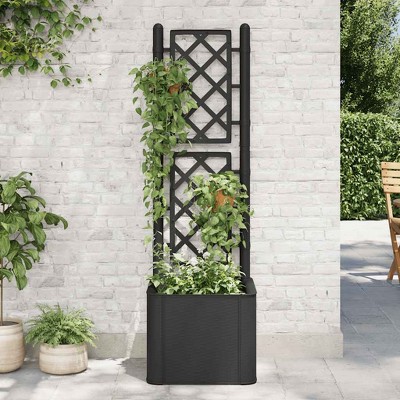 vidaXL Raised Bed Mocha Plastic Large Planters Garden Raised Bed