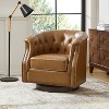 Perry Chesterfield Rocker and Swivel Genuine Leather Chair|HULALA HOME - 3 of 4