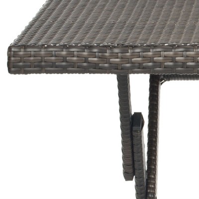 Samana 42" Brown Rattan Square Folding Patio Dining Table