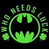 Men's Batman St. Patrick's Day Who Needs Luck Bat Logo T-Shirt - 2 of 4