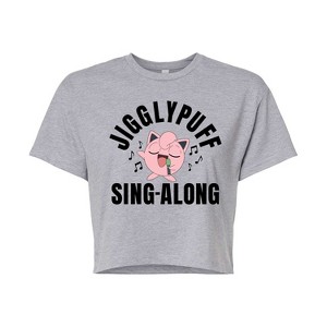Women's - Pokémon - Jiggypuff Sing-Along Cropped Graphic T-Shirt - 1 of 4