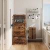 Large Dog Food Storage Cabinet with Flip Top – Pet Feeding Station & Organizer with Lid - 3 of 4