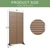 MAYEERTY 72*35in Metal Outdoor Patio Privacy Screen Freestanding Room Divider Partition for Indoor, Gray - 4 of 4