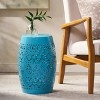 Apollos Modern Lace Cut Iron Side Table,12"Round End Table With Storage,Drum Accent Table-Cuddlewood - 2 of 4