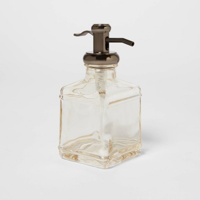 Short Antique Glass Soap Pump Brown - Threshold™