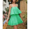 EXLURA Womens 2025 Summer Romper Dress Spaghetti Strap Pleated Fashion Short Jumpsuit Outfits - 4 of 4