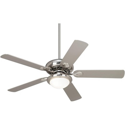 52" Casa Vieja Modern Indoor Ceiling Fan with Light LED Dimmable Brushed Nickel Silver Blades Opal Glass Living Room Kitchen