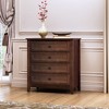 NicBex Solid Wood Spray-Painted Drawer Dresser,Classic Style Dressers with Retro Round Handles,Chest of Drawers for Bedroom,Living Room,Kitchen,Auburn - 2 of 4