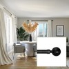 Versailles Lexington Ball Steel Heavy Duty Curtain Rods for Windows Set Black - image 3 of 4