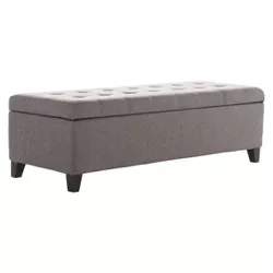 Mission Storage Ottoman - Gray - Christopher Knight Home