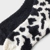 Women's Cow Print 2pk Cozy Knee High Socks - Black/White 4-10 - 3 of 3