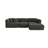 Velvet 4-Seater Sofa with Ottoman, Deep Seat Cushions, Modern Luxury Sectional for Living Room, Apartment or Lounge-The Pop Home - 4 of 4
