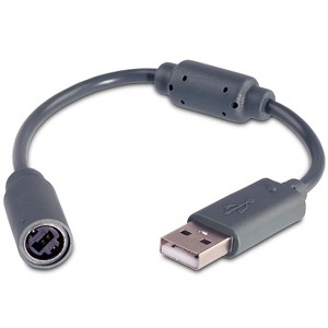 Fosmon USB Breakaway Cable Compatible With MicroSoft Xbox 360 Wired Controller, Replacement Dongle, Dark Grey - 1 of 4