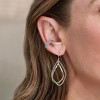 Silpada 'Arctic Petal' Sterling Silver with 14K Yellow Gold-Plating Drop Earrings - 4 of 4