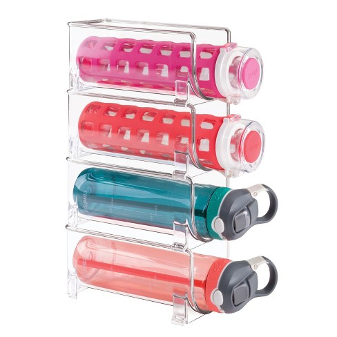 1 Pack Water Bottle Organizer for Cabinet, Red Wine Storage Organizer  Stackable Storage Rack for Beverage Refrigerator Cabinets