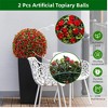Artificial Topiary Balls 2PCS, Flower Topiary Ball Decorative Balls for Outdoor and Indoor - 4 of 4