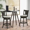 Costway 26.5'' Swivel Bar Stool Counter Height with Curved Backrest & Rubber Wood Legs - 4 of 4