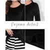 cheibear Womens Sleepwear Flannel Lounge with Stripped Pants Winter Long Sleeve Pajama Set - 4 of 4