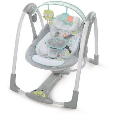 ingenuity soothe n delight portable swing buzzy bloom