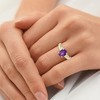 Pompeii3 2ct Oval Amethyst Vintage Ring 14K Yellow Gold - 3 of 4
