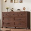 7 Dresser for Bedroom, 54 in Wide Drawer Dresser with Storage Freestanding, Wooden Closet Storage Chest for Living Room, Bedroom, Entryway - 3 of 4