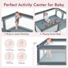 Infans Baby Playpen Extra-Large Safety Baby Fence w/ Ocean Balls & Rings Grey - 4 of 4