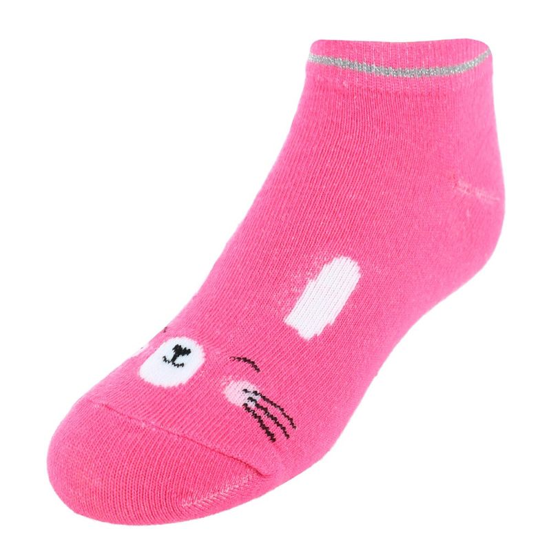 Alexa Rose Teen's No-Show Animal Face Novelty Socks (10 Pack), 4 of 7