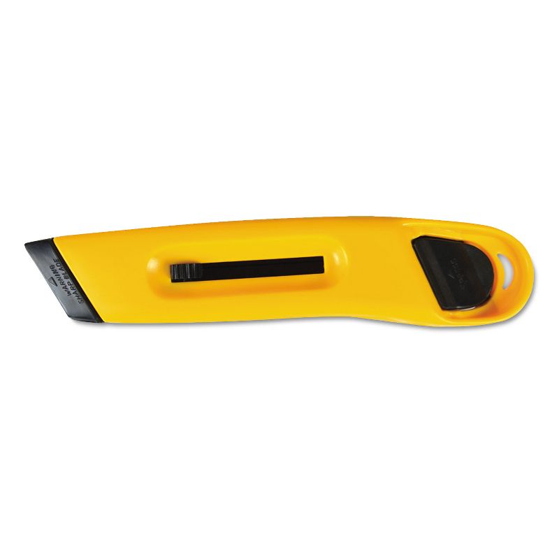 Cosco Plastic Utility Knife w/Retractable Blade & Snap Closure Yellow 091467, 1 of 3