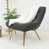 NicBex Boucle Accent Chair,Upholstered Living Room Chairs with Tufted Back and Metal Legs,Modern Armless Chair,Accent Chairs for Living Room - 4 of 4