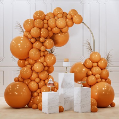 PartyWoo Balloons Burnt Orange Terracotta 18 12 10 5 Inch 140 pcs