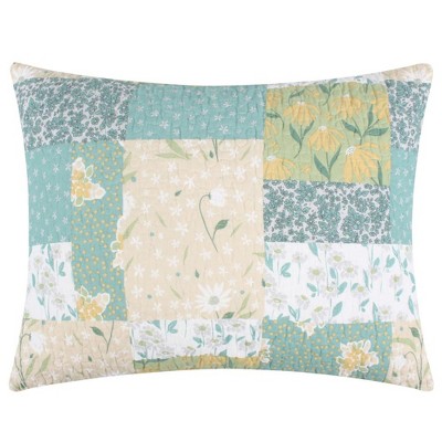 Evangeline Floral Patchwork Cotton Standard Pillow Sham
