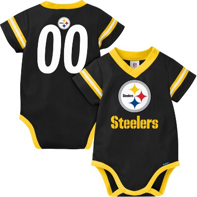 Gerber Baby Girls' NFL Short Sleeve Bodysuits 3-Pack, Pittsburgh Steelers