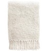 Cozy Cotton White Boucle Fringe Throw White - 2 of 4