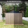 Acekool 8x10 FT Outdoor Metal Storage Shed, Lockable Double Doors, Vent, Sloped Roof, for Garden Patio Lawn - 2 of 4