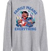 Men's - Lilo and Stitch - Family Means Everything Long Sleeve Graphic T-Shirt - 2 of 4