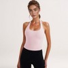 Anna-Kaci Active Women's Halter Neck Cropped Tank Top with Built-In Bra and Stretch Fabric for Workout or Casual Wear - 2 of 4