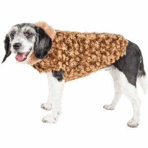 Pet Life (R) Luxe Furpaw Shaggy Elegant Fashion Designer Fur Dog Coat - 1 of 4