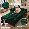 AENKYO 75-inch multi-functional sofa bed, L-shaped sofa, pull-out sofa, adjustable backrest, tool-free installation, Velvet - 3 of 4