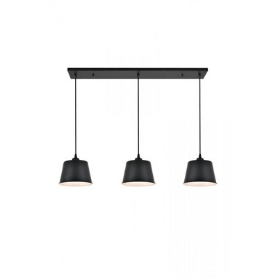 Elegant Lighting Nota 3 light black Pendant