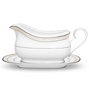 Noritake Montvale Platinum Gravy with Tray - 1 of 2