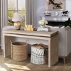 LIVAREEmlen 60'' Antique Natural Farmhouse Console Table Retro Wooden Entryway Table with Double Board Suspension Design Sofa Table for Living Room - 3 of 4