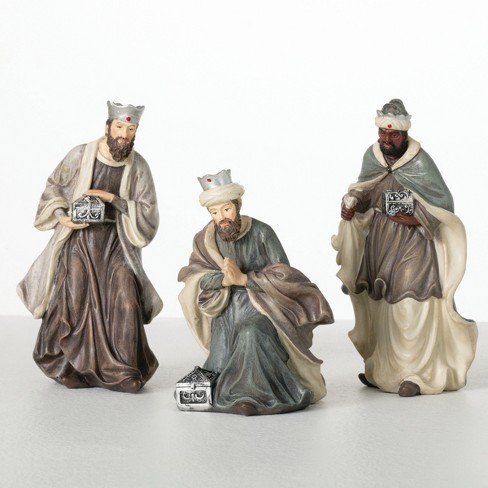 Sullivans Three Wise Men Nativity Set Of 3, Multicolored : Target