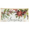 Gallerie II Poinsettia Seasons Greetings Slump Glass Platter - image 2 of 4