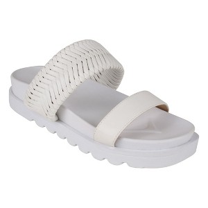 GC Shoes Jojo Double Band Slide Platform Sandals - 1 of 4