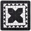 vidaXL Mosaic Side Table, Black and White, Ceramic - 4 of 4